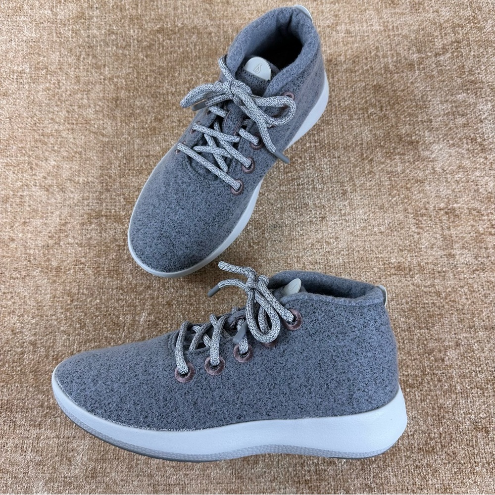 Allbirds Grey Wool Runner-Up Mizzles High-Top Sneakers Women’s Size 8